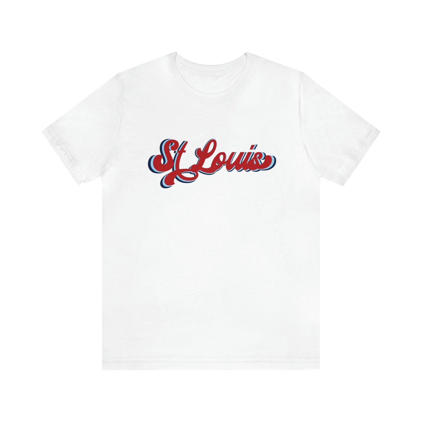 St Louis Red Vintage Script Mens Short Sleeve Tee