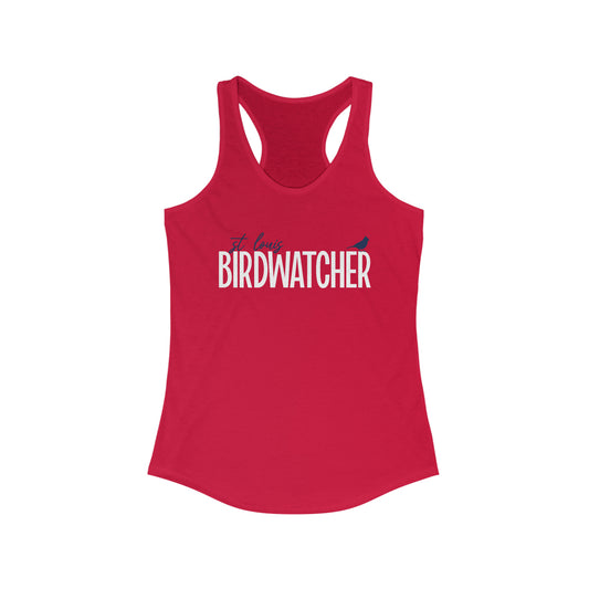 St Louis Baseball Fan "St Louis Birdwatcher" Womens Racerback Tank Top