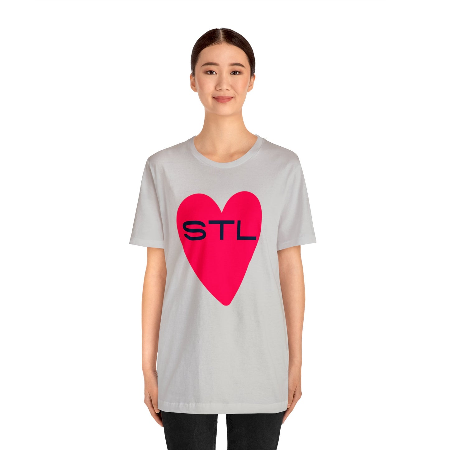 St Louis Soccer Fan "I Heart STL" Womens Jersey Short Sleeve Tshirt