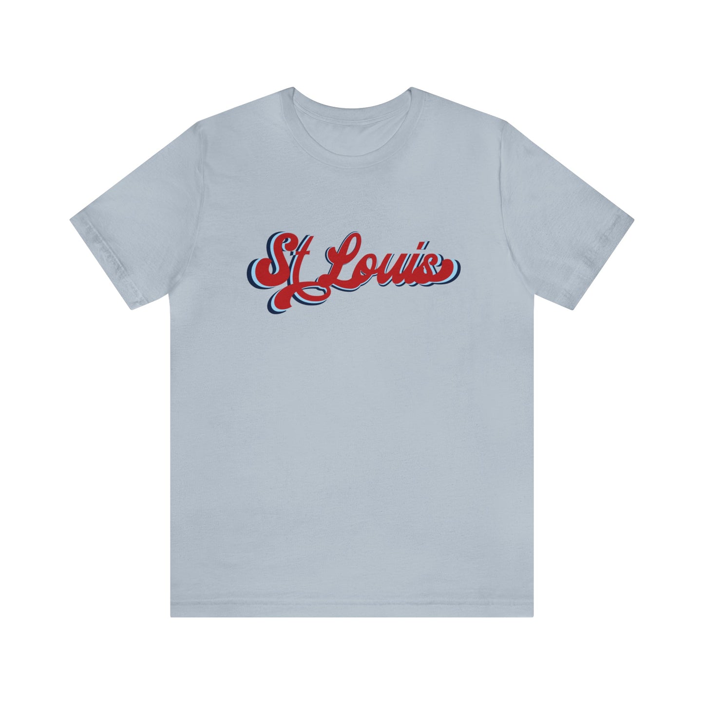 St Louis Red Vintage Script Mens Short Sleeve Tee