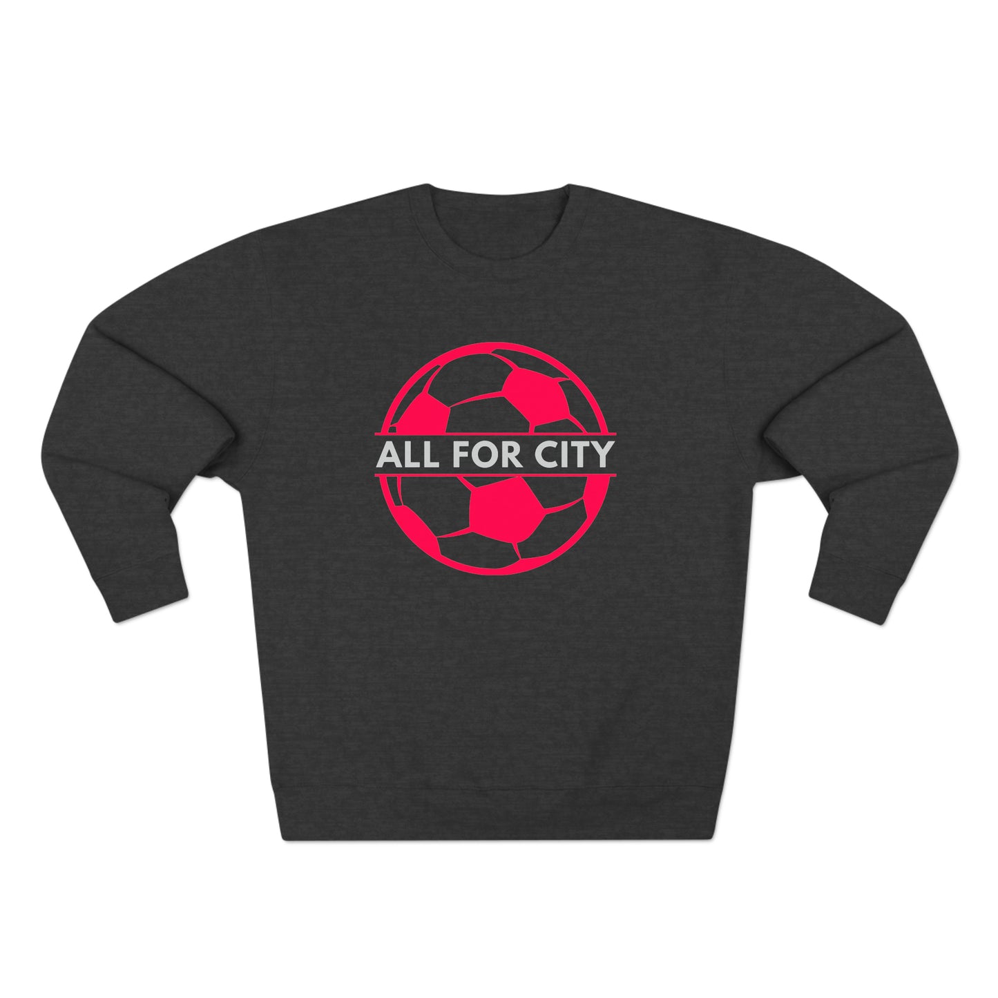 St Louis Soccer Fan "All For CITY" Mens Womens Premium Crewneck Sweatshirt