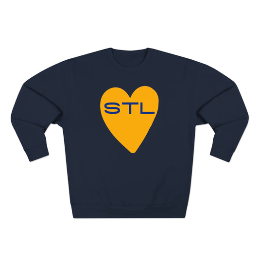 St Louis Hockey Fan "I Heart STL" Mens Womens Premium Crewneck Sweatshirt