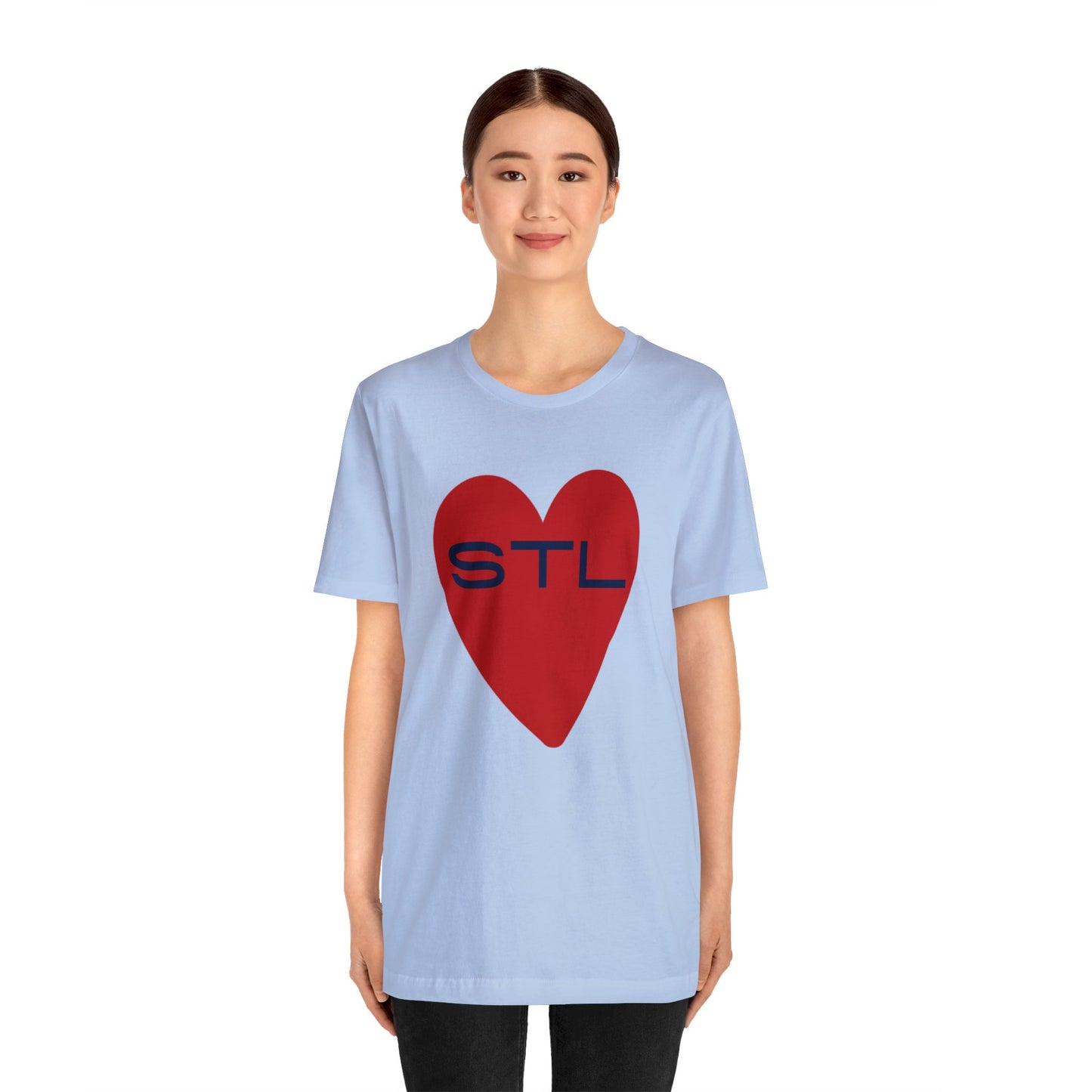 St Louis Baseball Fan "I Heart STL" Womens Jersey Short Sleeve Tshirt