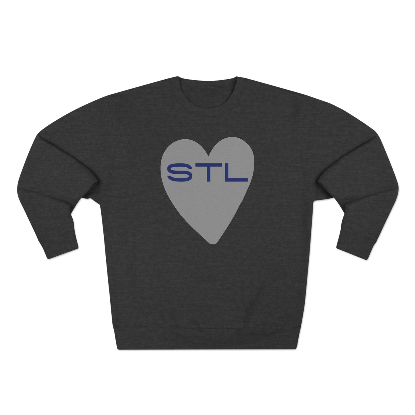 St Louis Football Fan "I Heart STL" Mens Womens Premium Crewneck Sweatshirt