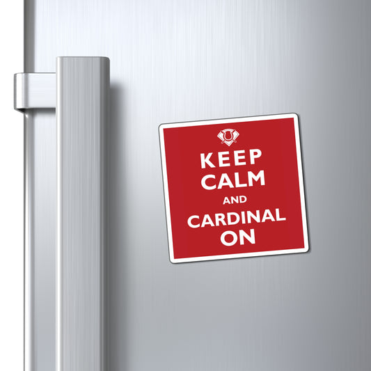 St Louis Baseball "Keep Calm and Cardinal On" Square Indoor Magnet