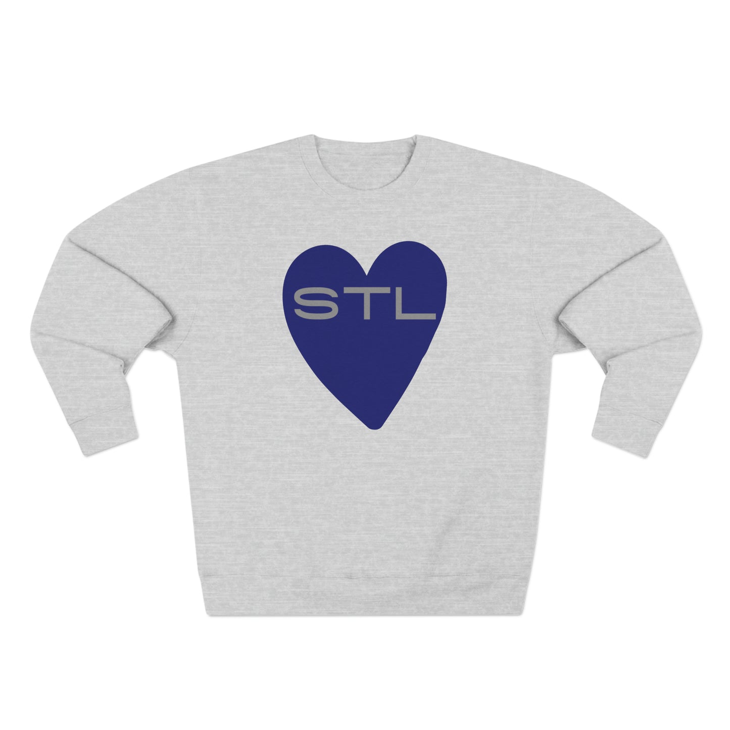 St Louis Football Fan "I Heart STL" Mens Womens Premium Crewneck Sweatshirt