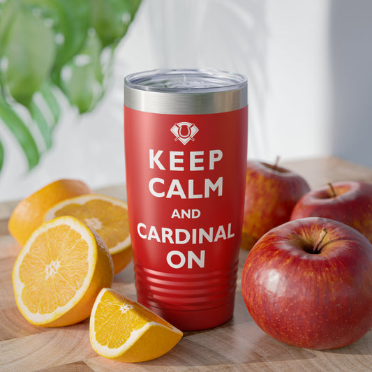 St Louis Baseball "Keep Calm and Cardinal On" Stainless Steel Tumbler, 20oz