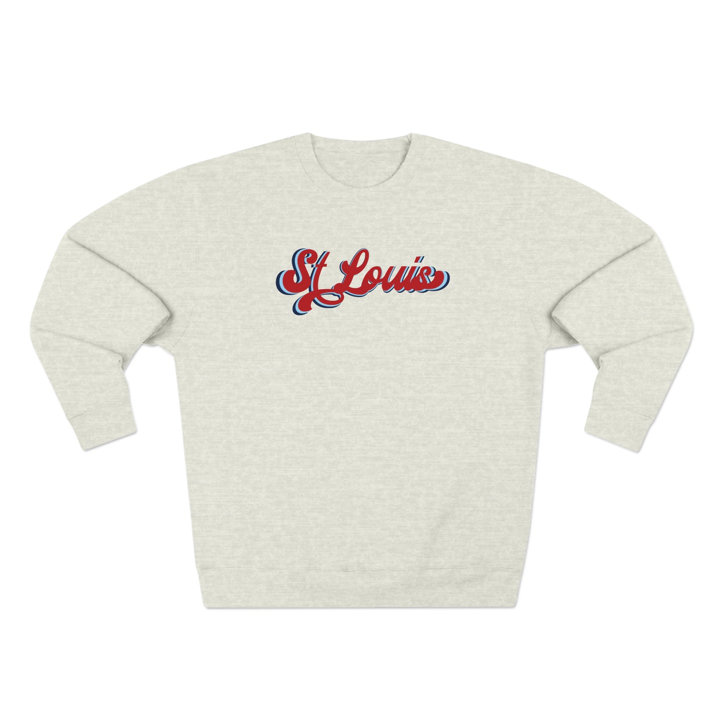 St Louis Red Vintage Script Womens Premium Crewneck Sweatshirt