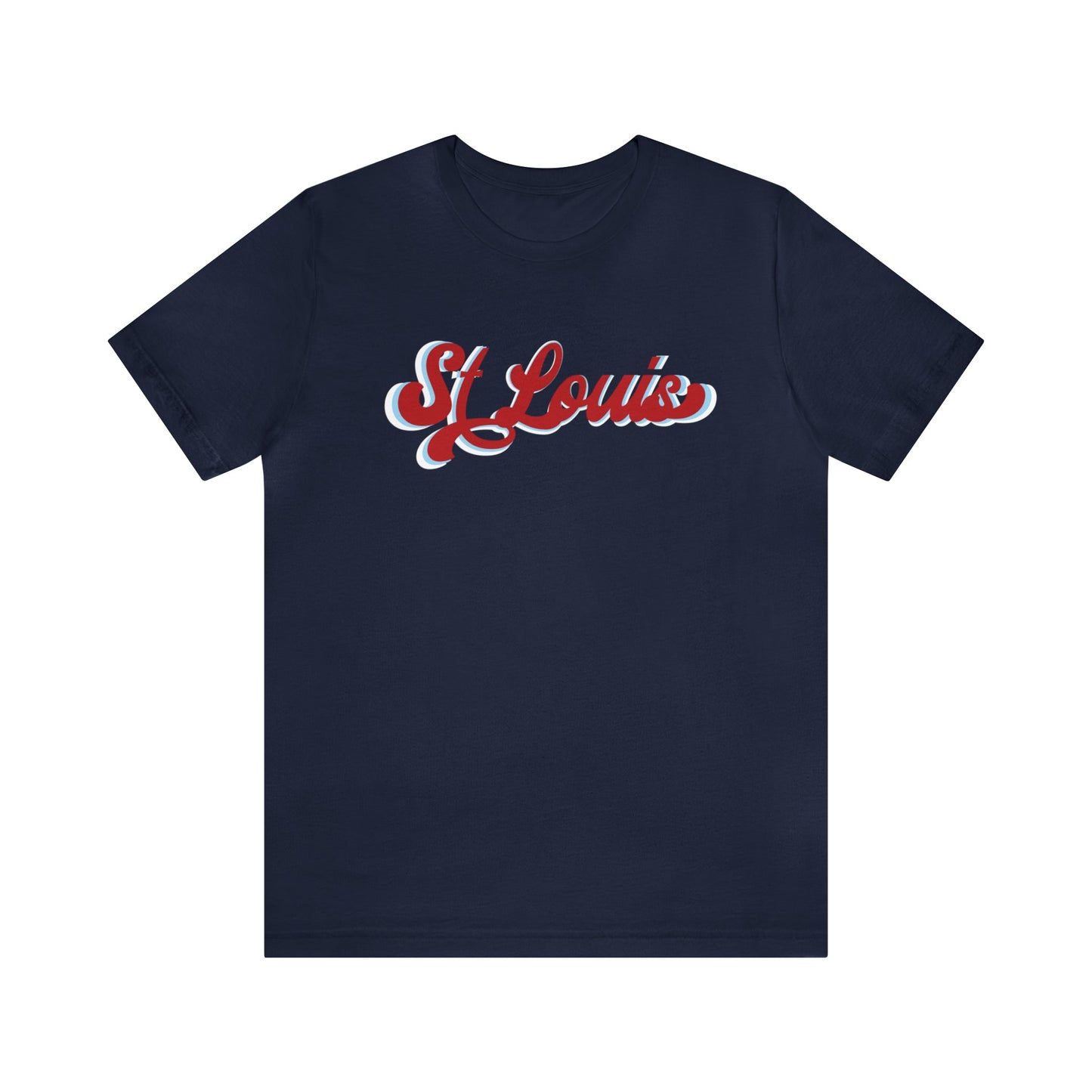 St Louis Red Vintage Script Mens Short Sleeve Tee