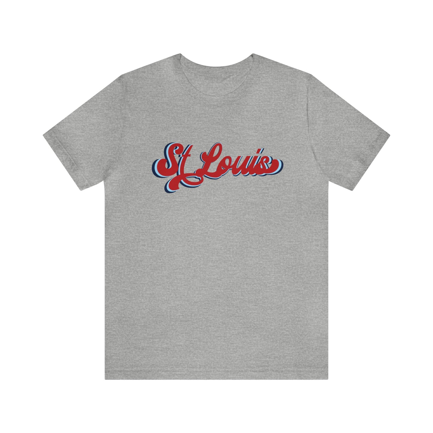 St Louis Red Vintage Script Mens Short Sleeve Tee