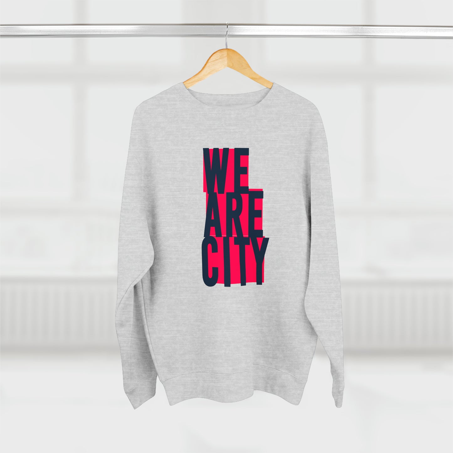 St Louis Soccer Fan "We Are City" Block Print Mens Womens Premium Crewneck Sweatshirt