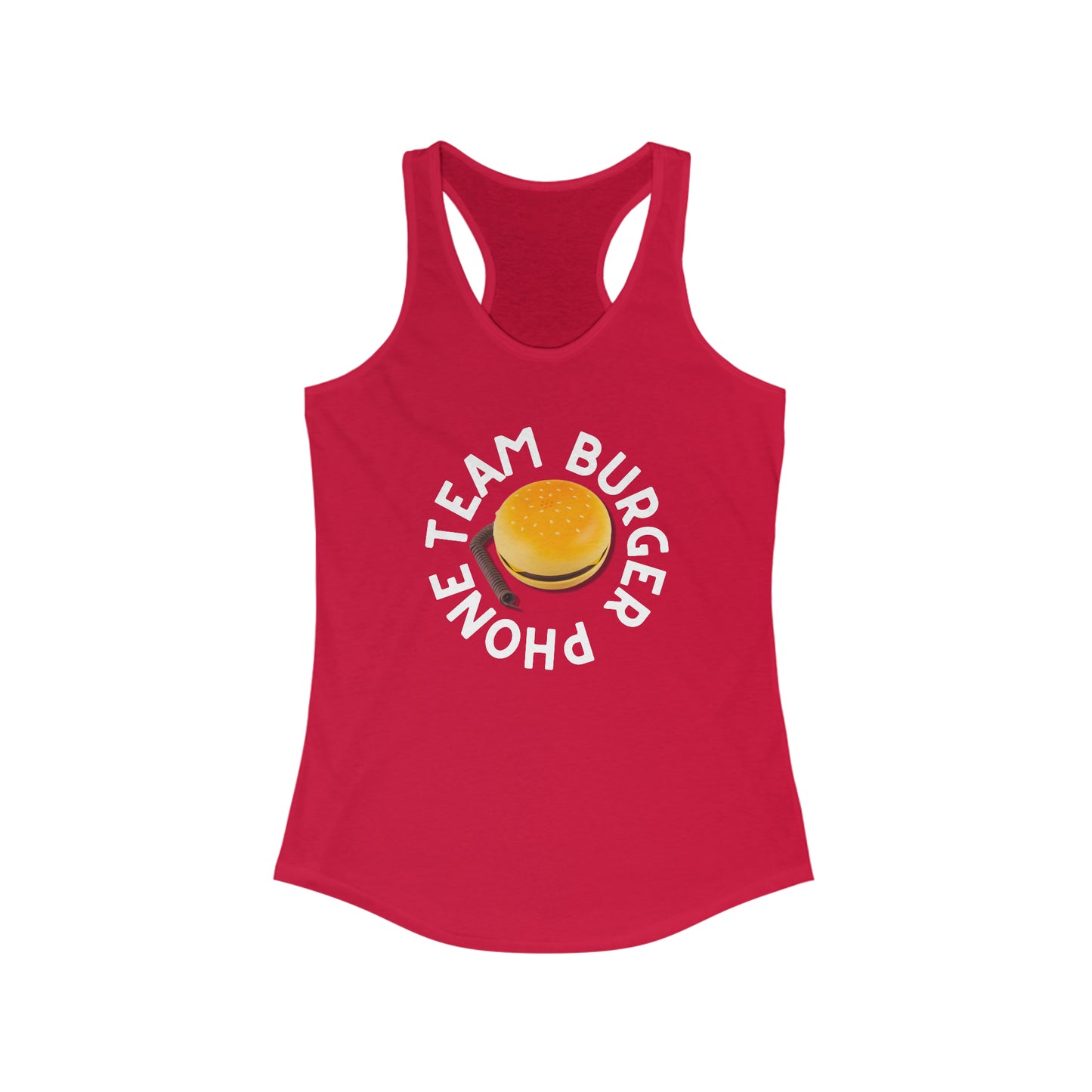 St Louis Baseball Fan "Team Burger Phone" Womens Racerback Tank Top