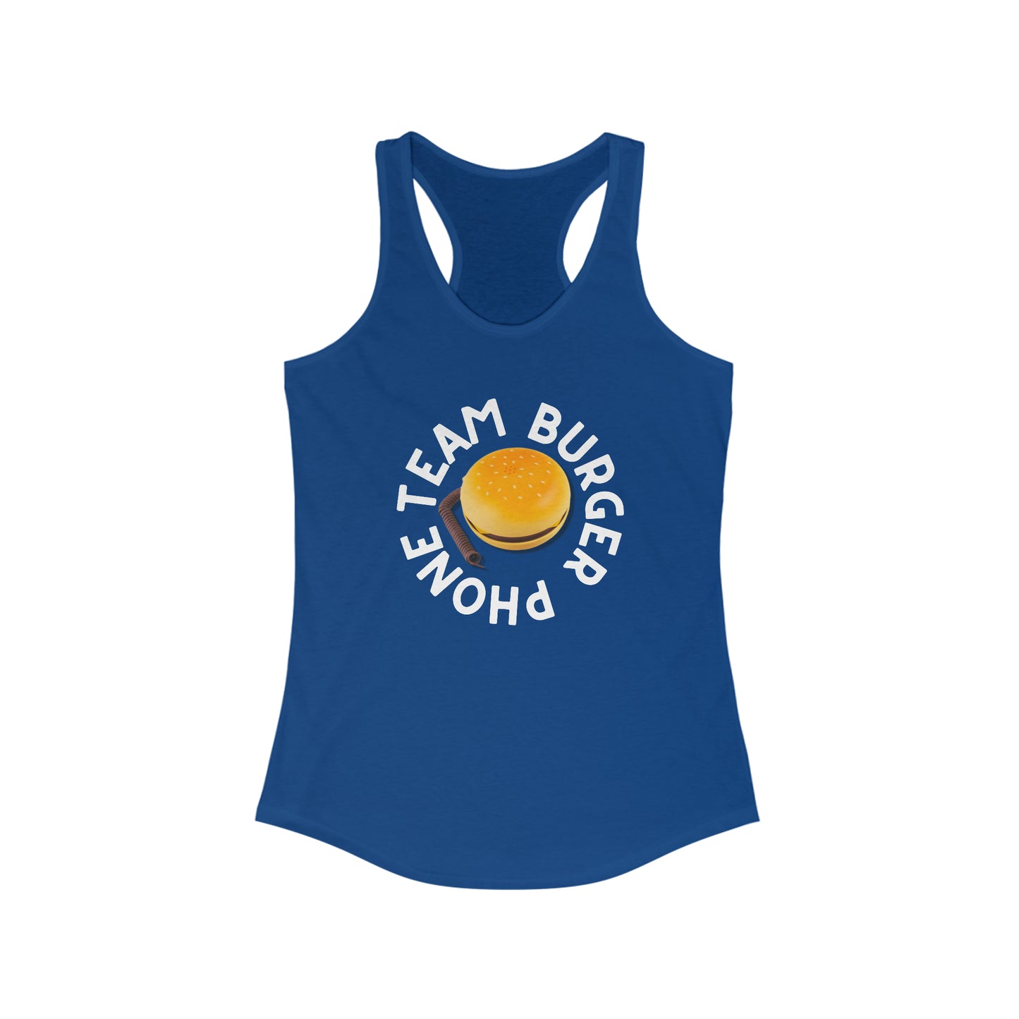 St Louis Baseball Fan "Team Burger Phone" Womens Racerback Tank Top