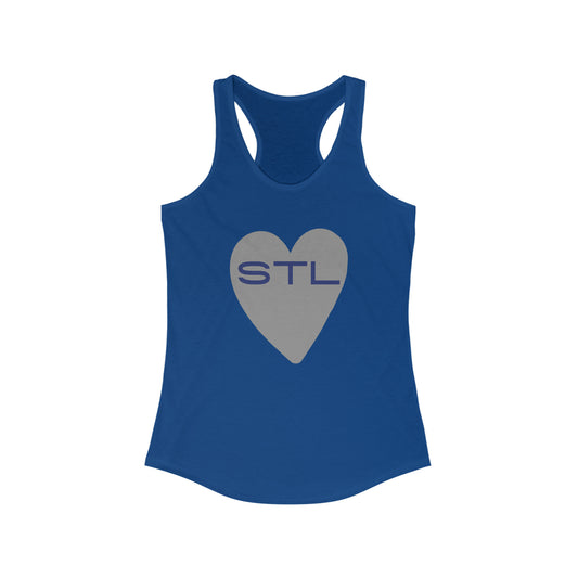 St Louis Football Fan "I Heart STL" Womens Racerback Tank Top