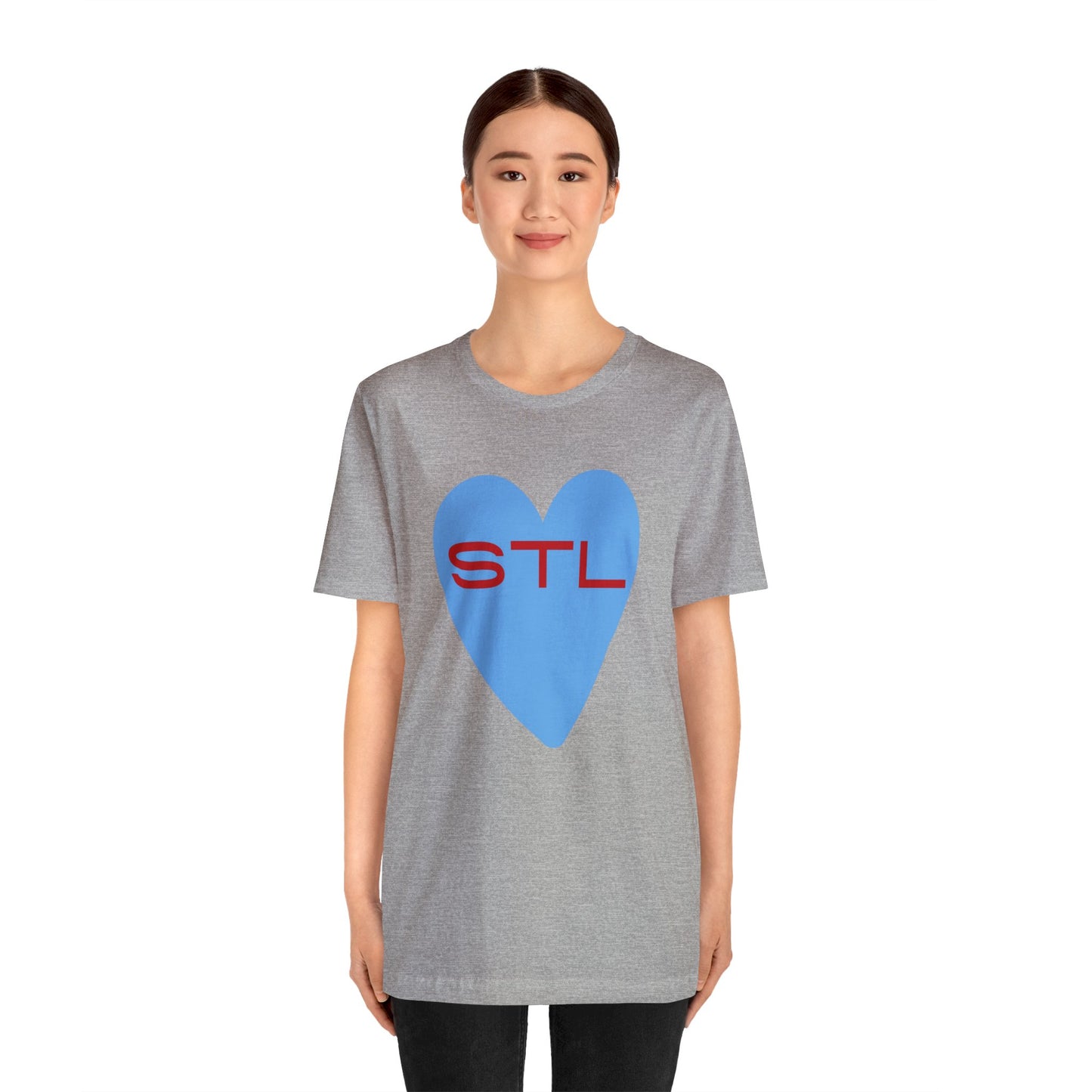 St Louis Baseball Fan "I Heart STL" Womens Jersey Short Sleeve Tshirt