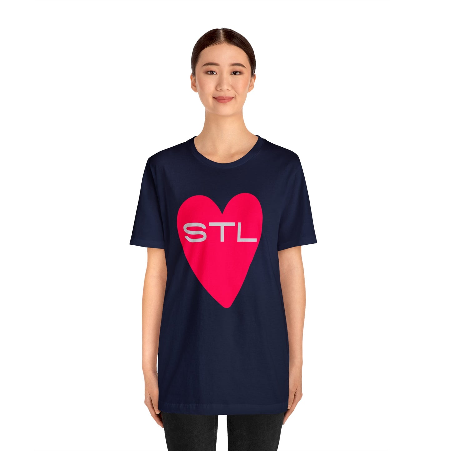 St Louis Soccer Fan "I Heart STL" Womens Jersey Short Sleeve Tshirt