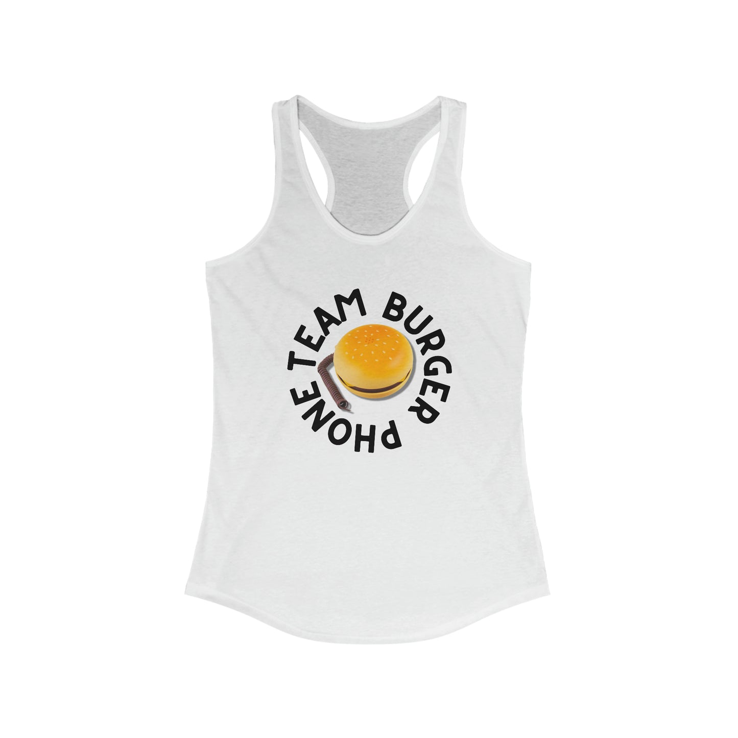 St Louis Baseball Fan "Team Burger Phone" Womens Racerback Tank Top