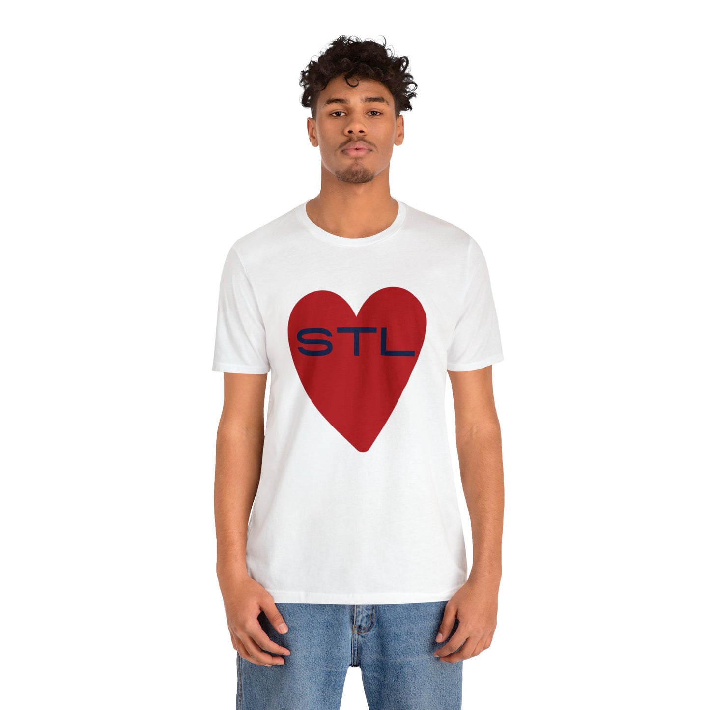 St Louis Baseball Fan "I Heart STL" Womens Jersey Short Sleeve Tshirt