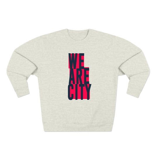 St Louis Soccer Fan "We Are City" Block Print Mens Womens Premium Crewneck Sweatshirt