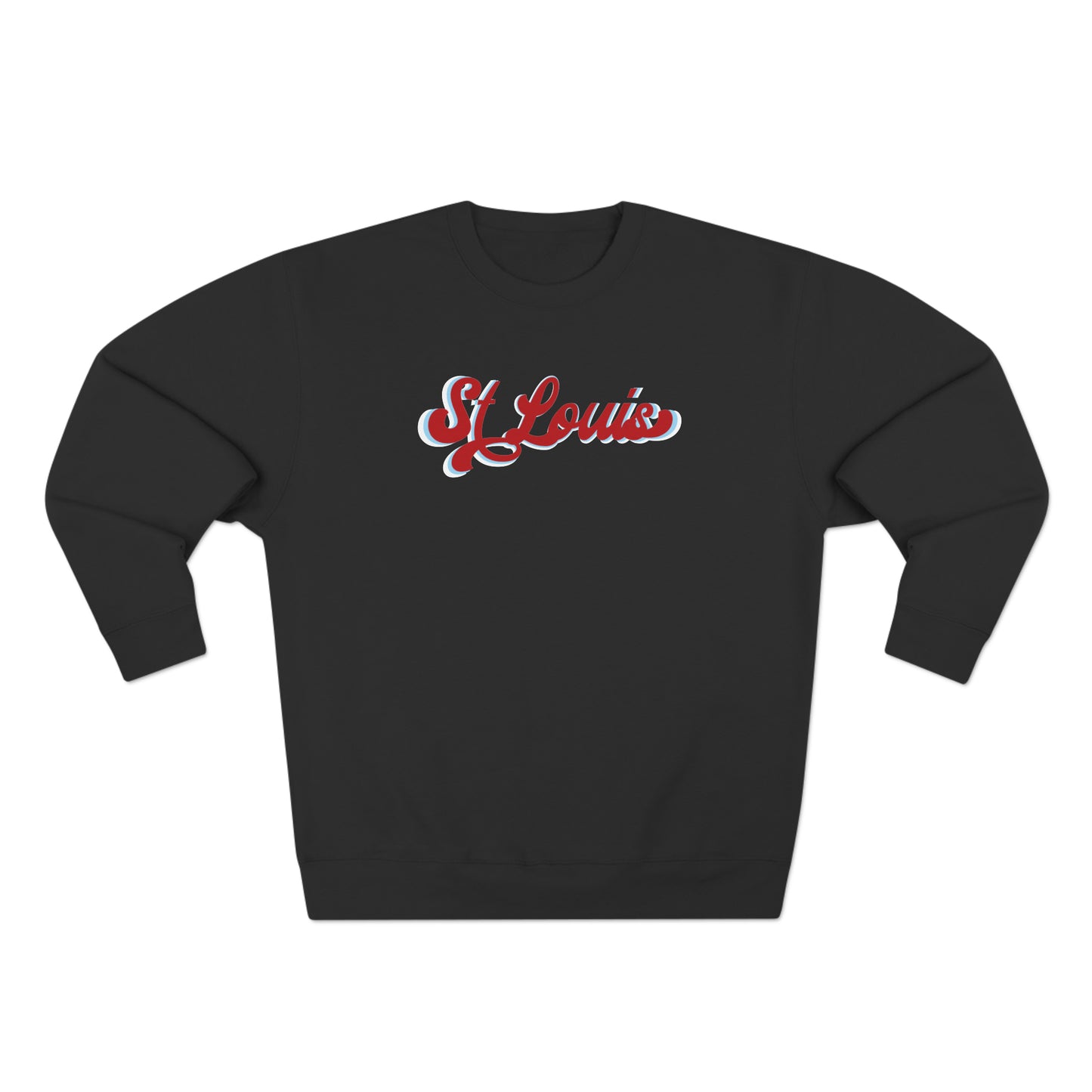 St Louis Red Vintage Script Womens Premium Crewneck Sweatshirt