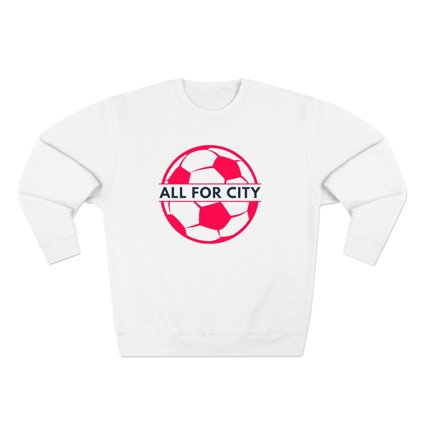 St Louis Soccer Fan "All For CITY" Mens Womens Premium Crewneck Sweatshirt