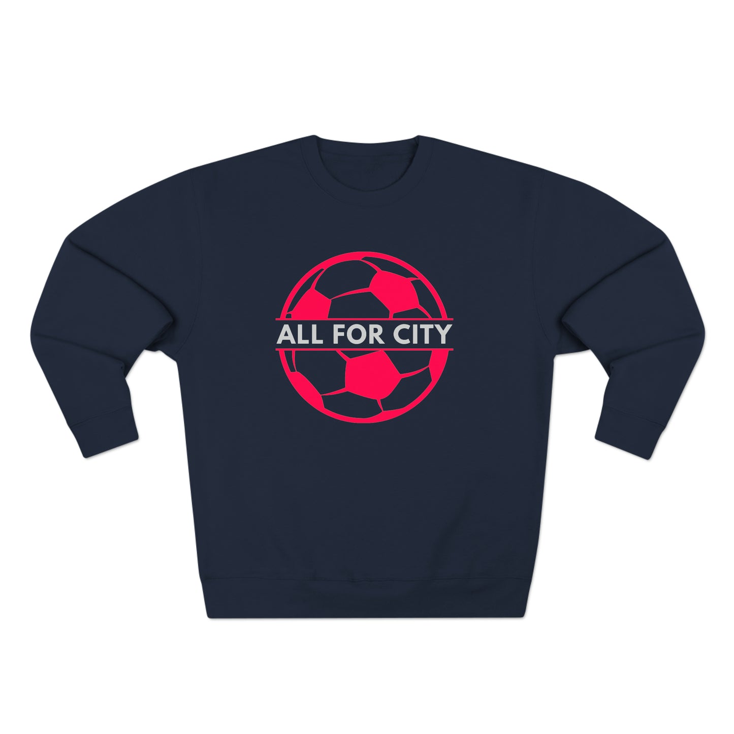 St Louis Soccer Fan "All For CITY" Mens Womens Premium Crewneck Sweatshirt