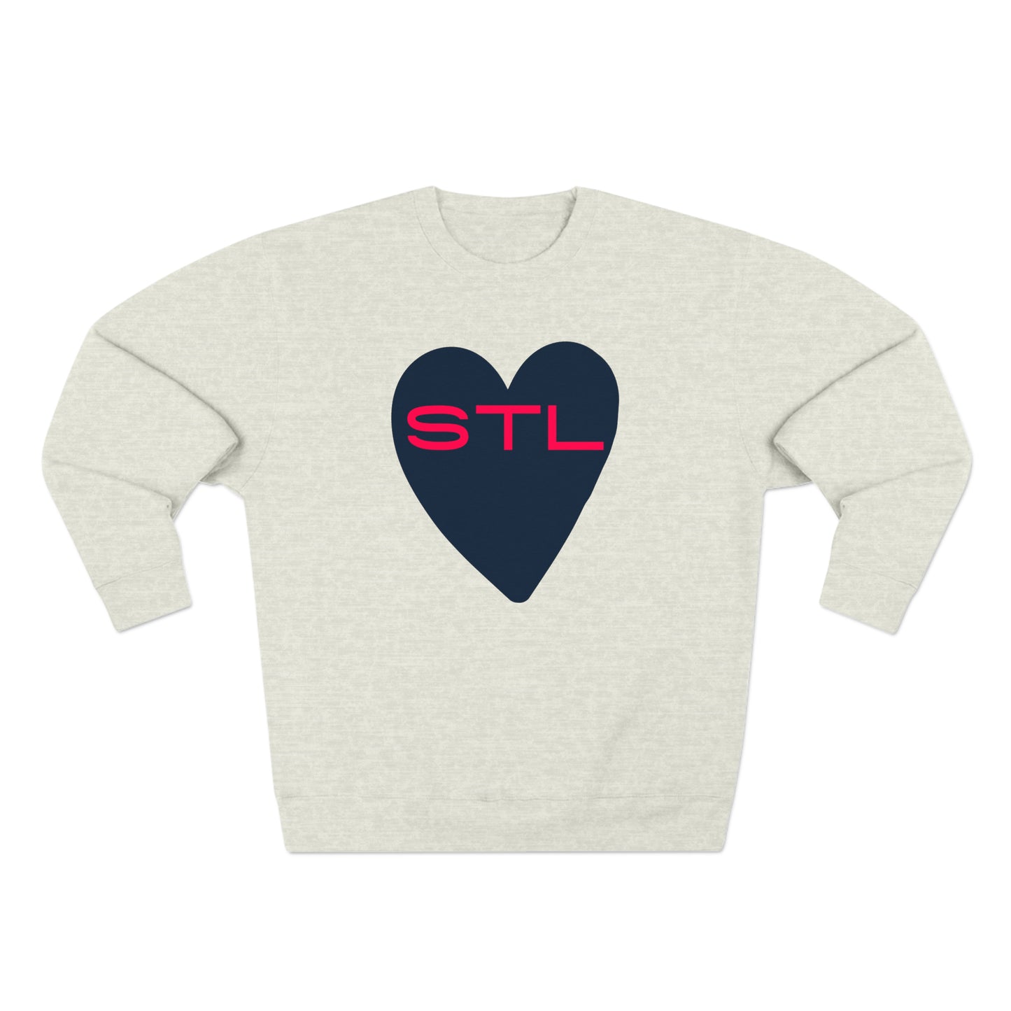 St Louis Soccer Fan "I Heart STL" Mens Womens Premium Crewneck Sweatshirt