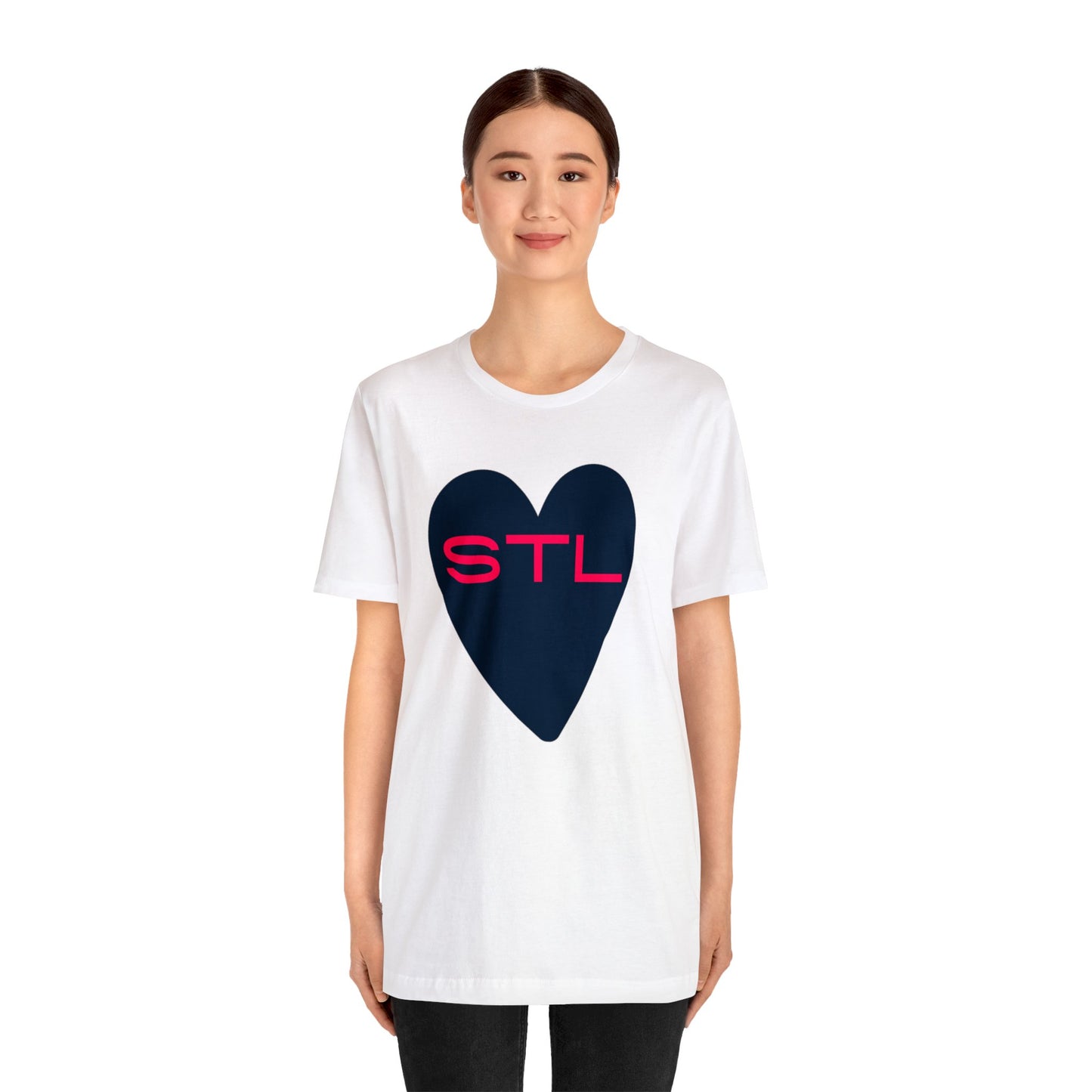 St Louis Soccer Fan "I Heart STL" Womens Jersey Short Sleeve Tshirt