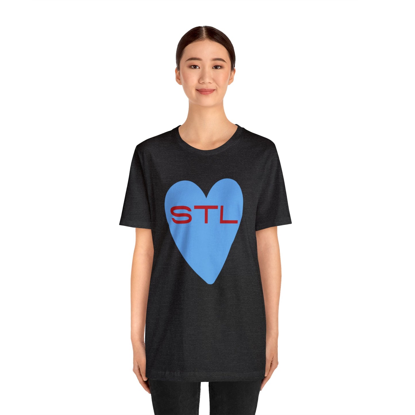 St Louis Baseball Fan "I Heart STL" Womens Jersey Short Sleeve Tshirt