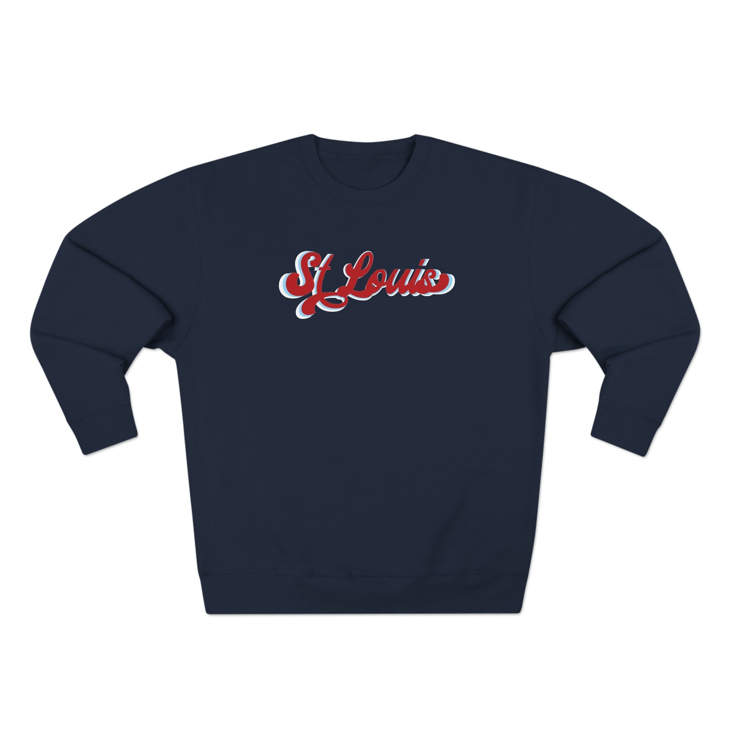 St Louis Red Vintage Script Womens Premium Crewneck Sweatshirt