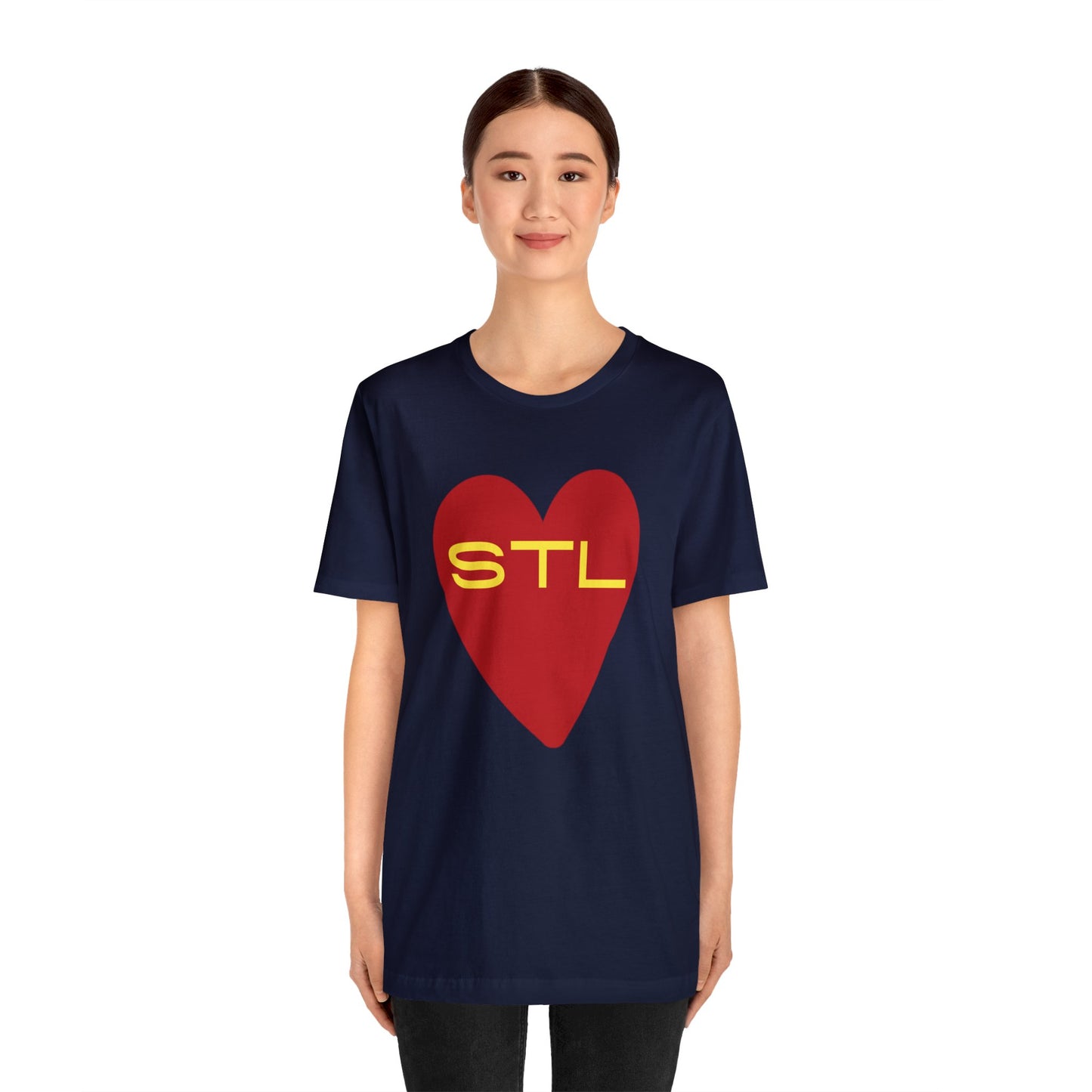 St Louis Baseball Fan "I Heart STL" Womens Jersey Short Sleeve Tshirt