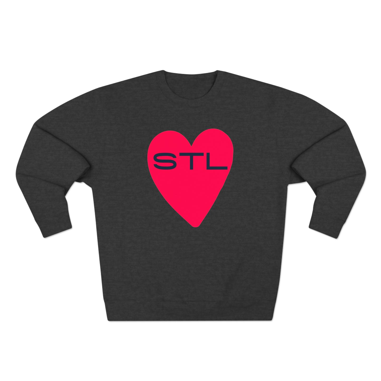 St Louis Soccer Fan "I Heart STL" Mens Womens Premium Crewneck Sweatshirt