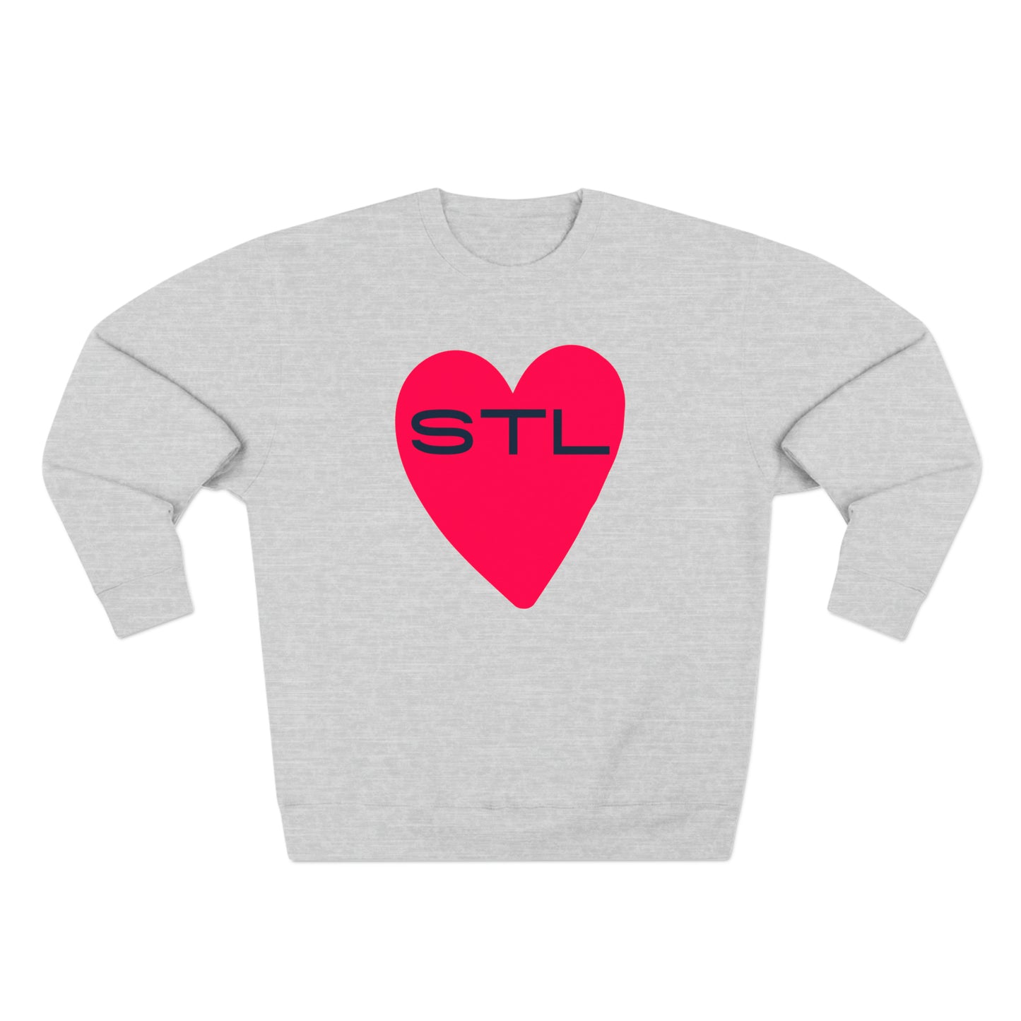 St Louis Soccer Fan "I Heart STL" Mens Womens Premium Crewneck Sweatshirt