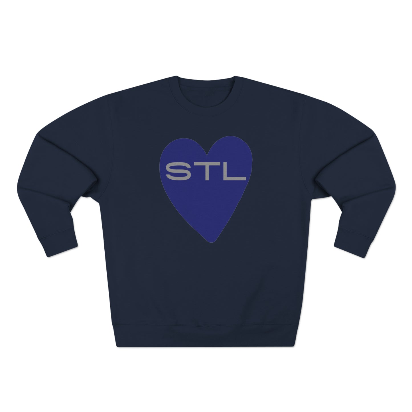 St Louis Football Fan "I Heart STL" Mens Womens Premium Crewneck Sweatshirt