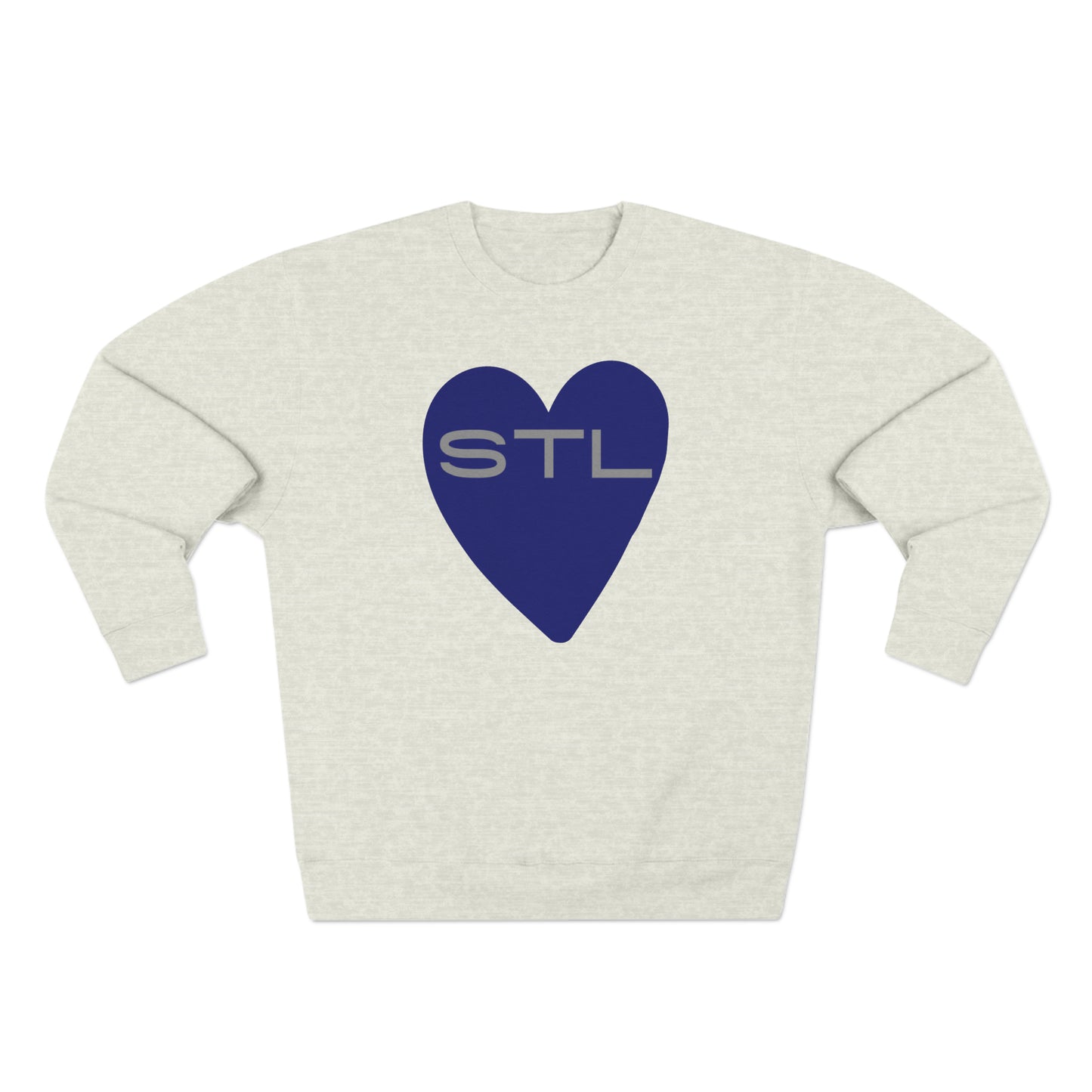 St Louis Football Fan "I Heart STL" Mens Womens Premium Crewneck Sweatshirt