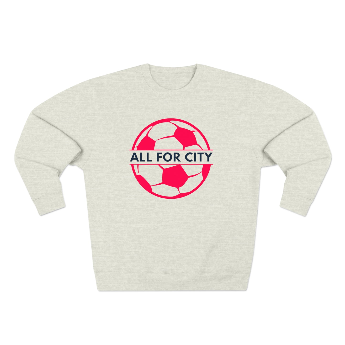 St Louis Soccer Fan "All For CITY" Mens Womens Premium Crewneck Sweatshirt