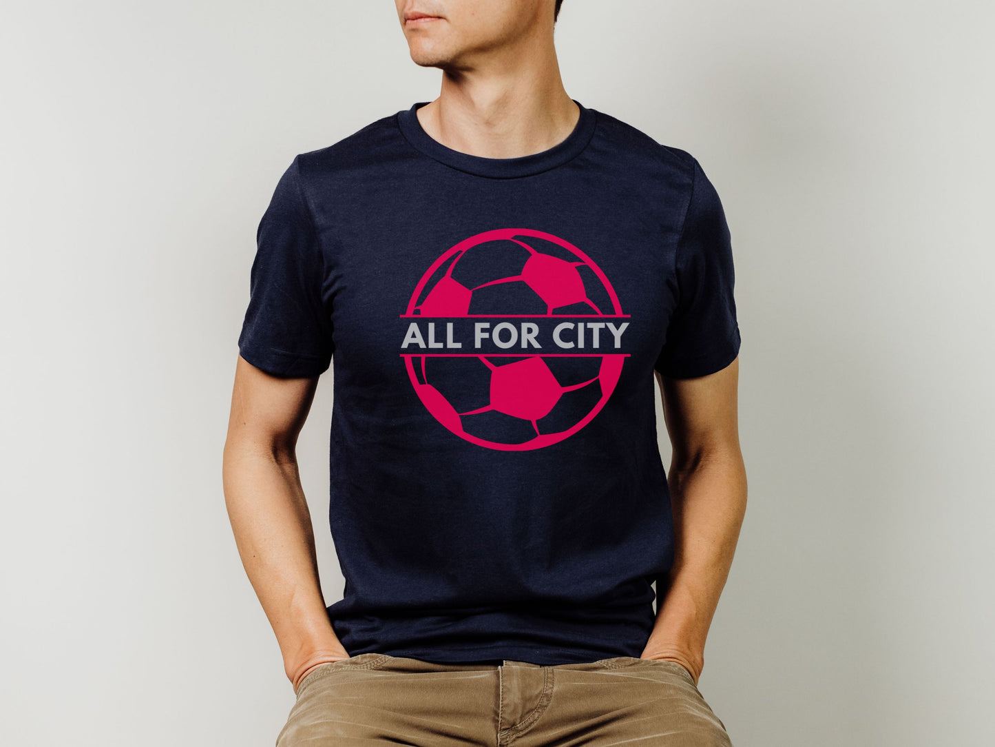 St Louis Soccer Fan "All for City" Mens Tee