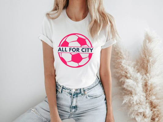 St Louis Soccer Fan "All for City" Womens Tee