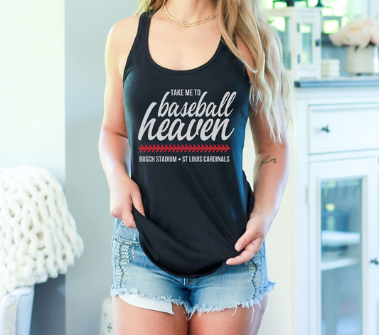 St Louis Baseball Heaven Womens Racerback Tank Top