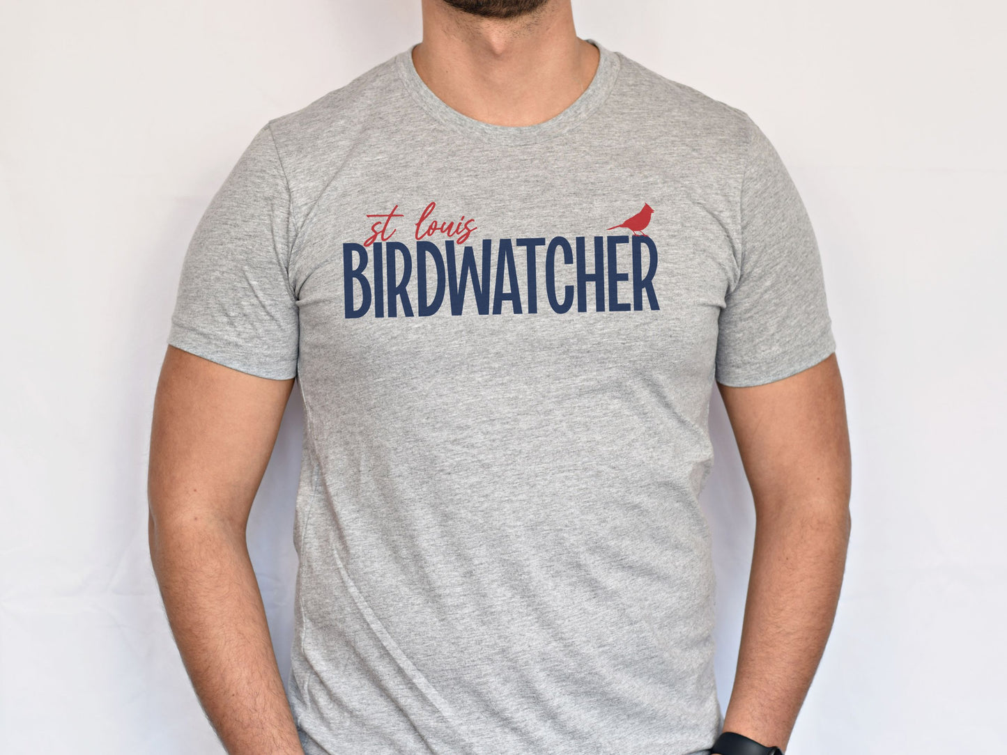 St Louis Baseball Fan "St Louis Birdwatcher" Mens Tee