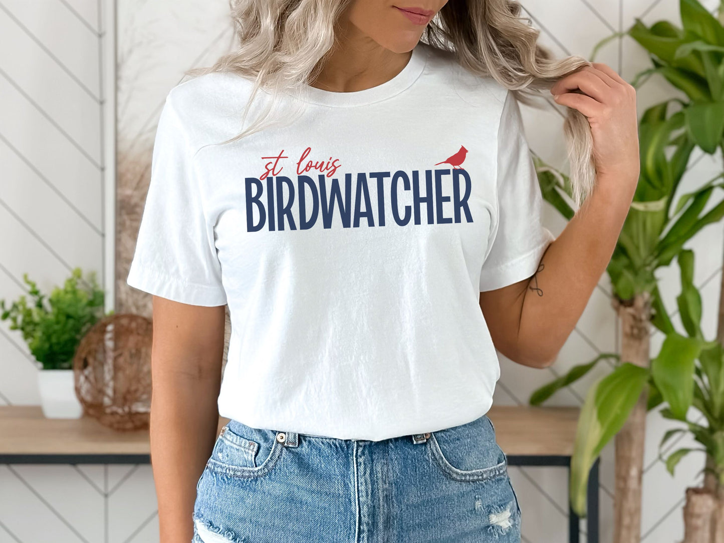 St Louis Baseball Fan "St Louis Birdwatcher" Womens Tee