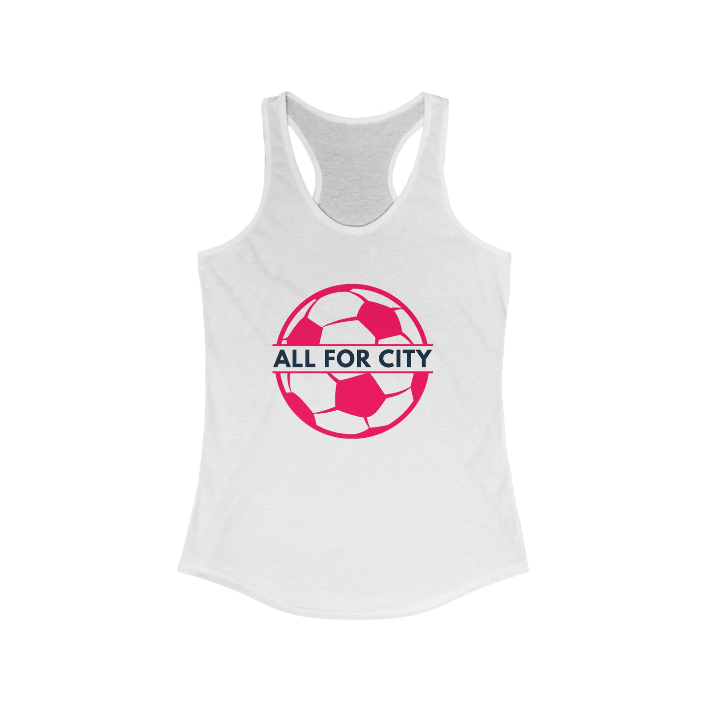 St Louis Soccer Fan "All For City" Womens Racerback Tank Top