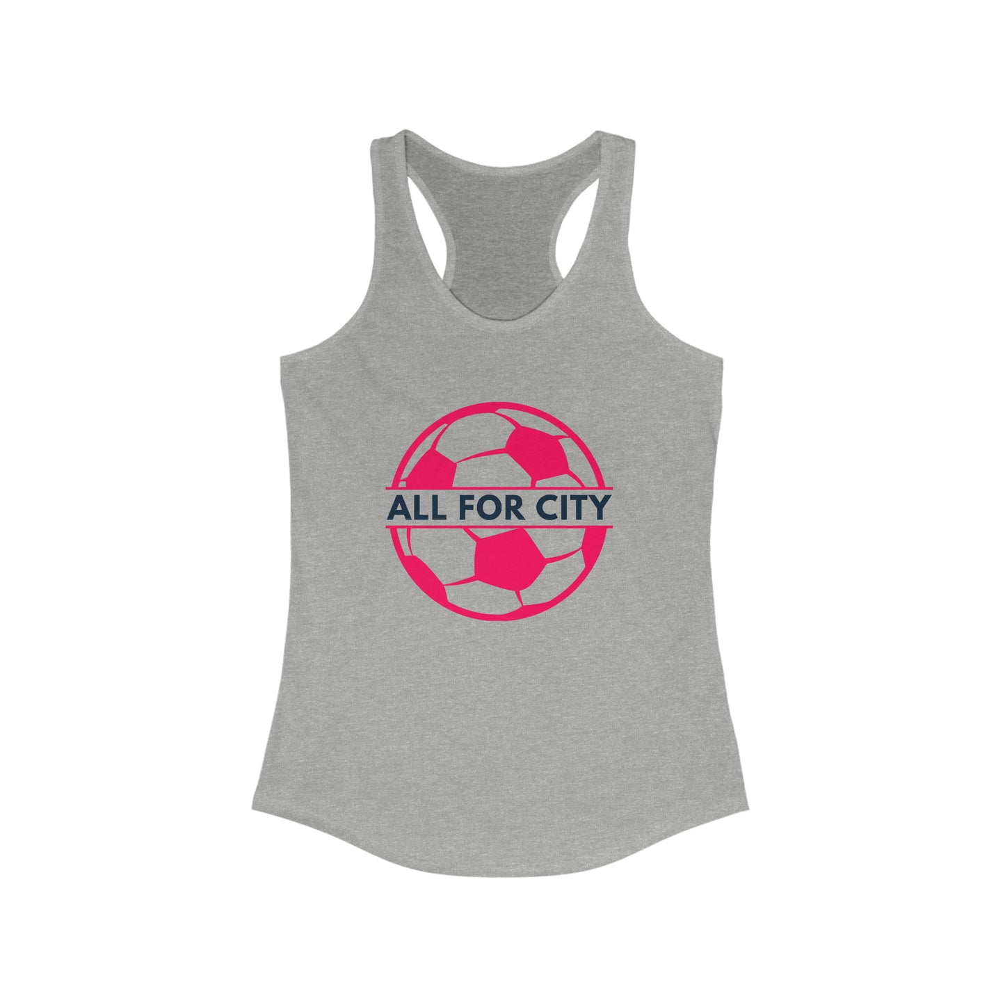 St Louis Soccer Fan "All For City" Womens Racerback Tank Top