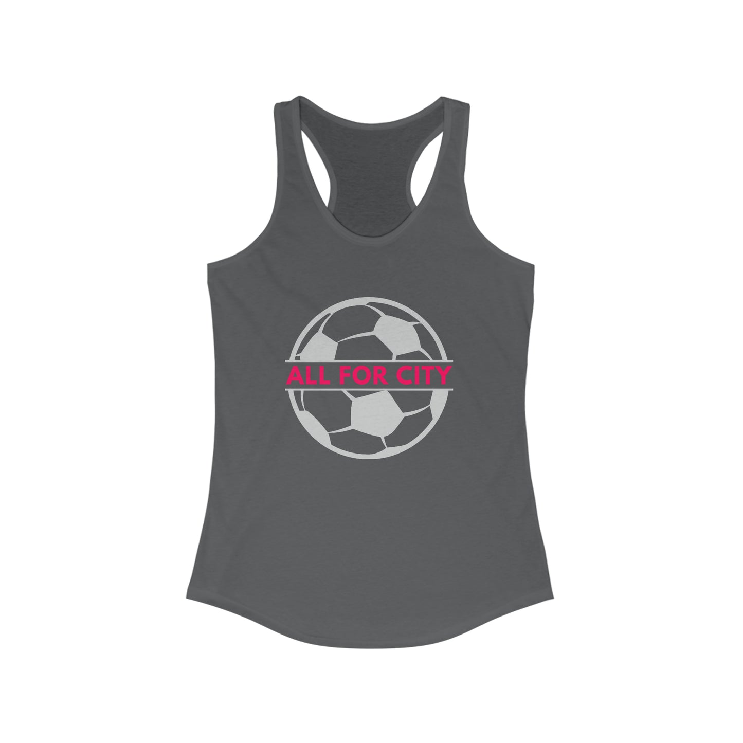 St Louis Soccer Fan "All For City" Womens Racerback Tank Top