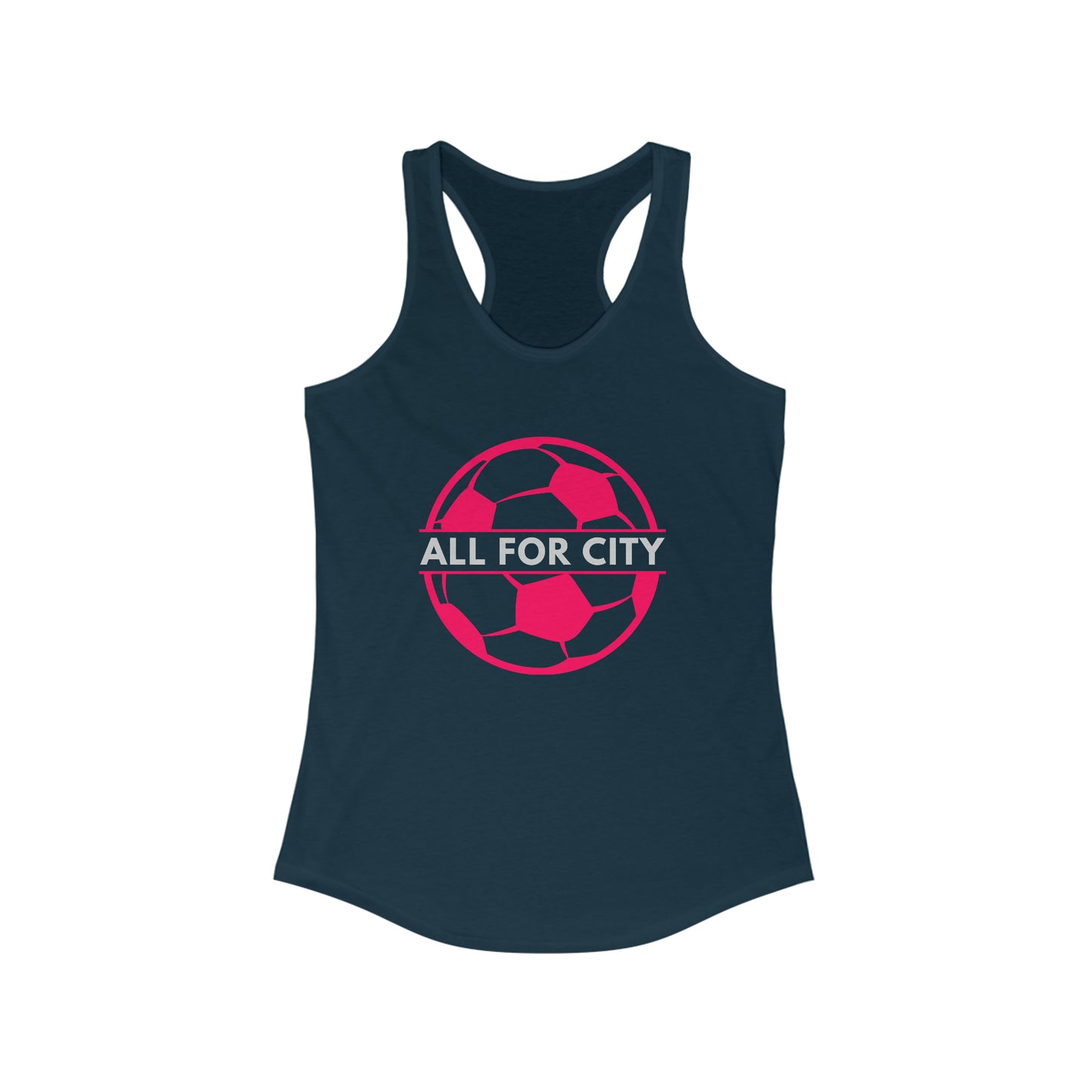 St Louis Soccer Fan "All For City" Womens Racerback Tank Top