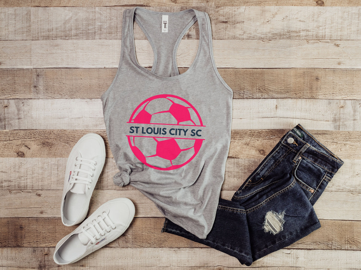 St Louis Soccer Fan Womens Racerback Tank Top