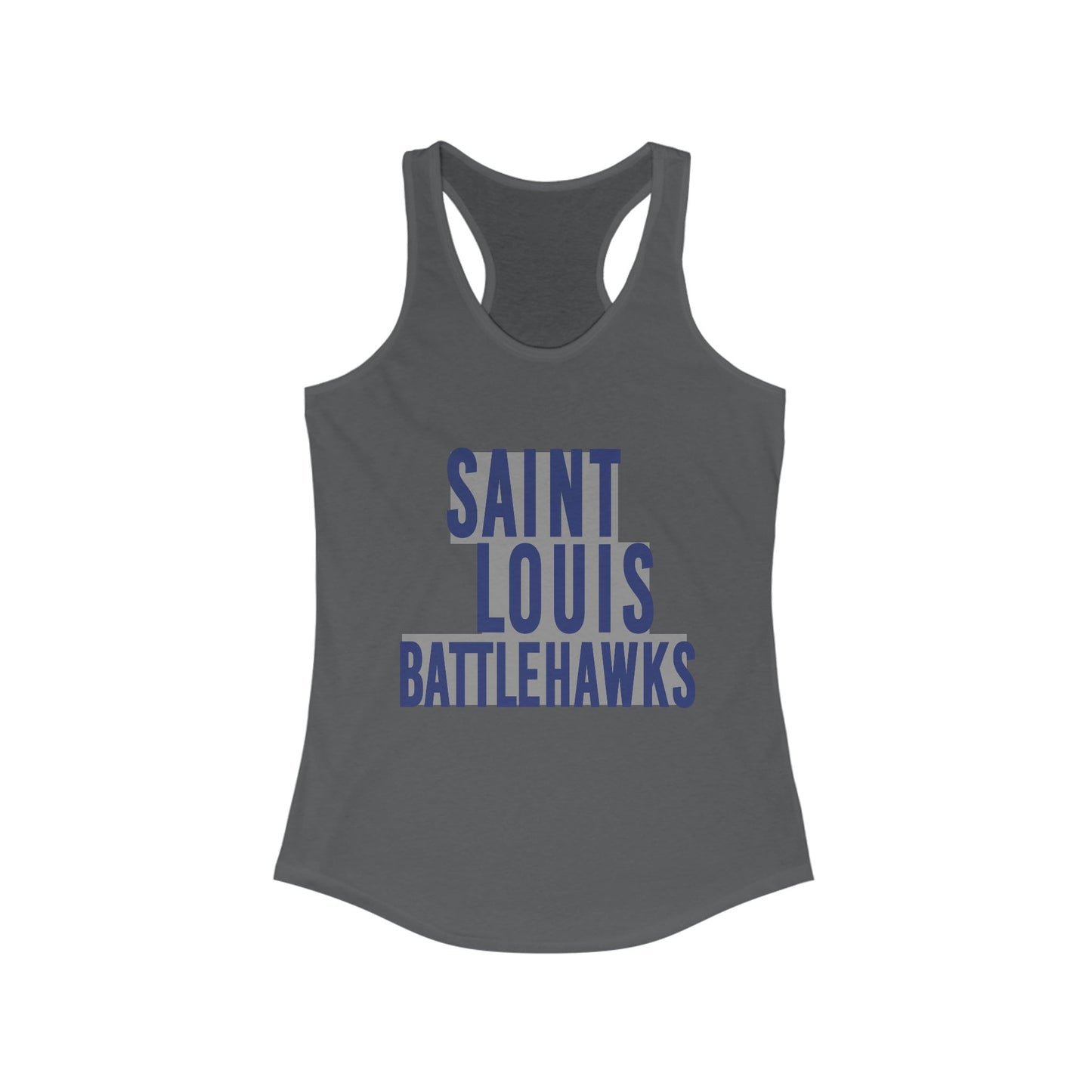 St Louis Football Block Text Womens Racerback Tank Top