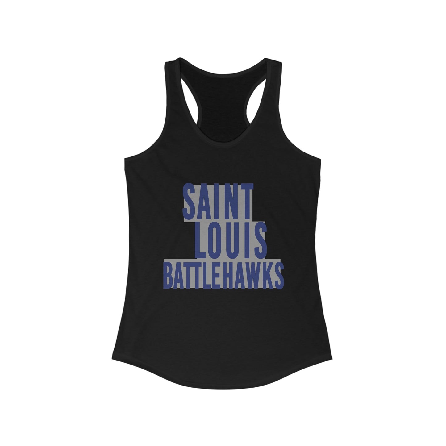 St Louis Football Block Text Womens Racerback Tank Top