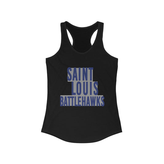 St Louis Football Block Text Womens Racerback Tank Top