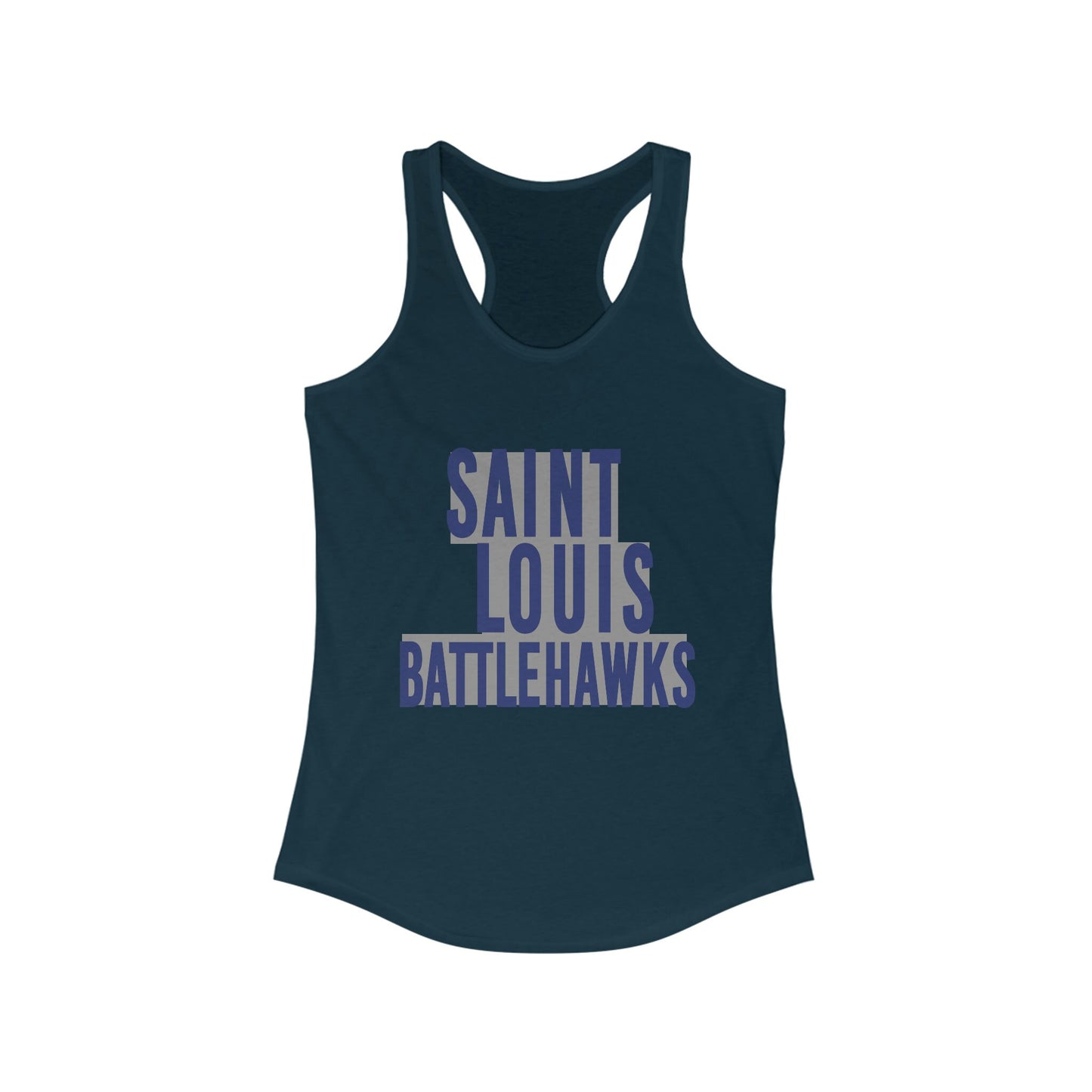 St Louis Football Block Text Womens Racerback Tank Top